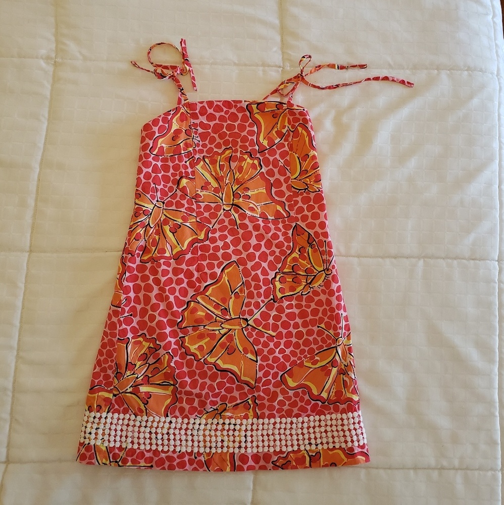 Lilly Pulitzer Cha Cha Butterfly Orange/Pink Size